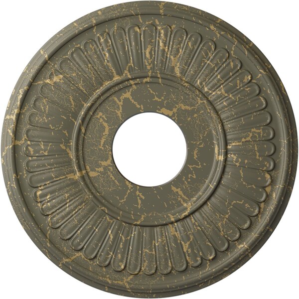 Ekena Millwork Berkshire Ceiling Medallion (Canopies up to 7"), 15 3/4"OD x 3 7/8"ID x 3/4"P, Witch Hazel Crackle CM15BEWHC - main